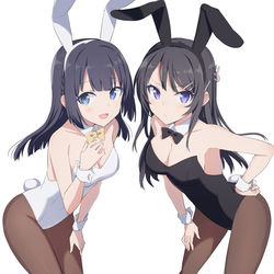 This is a pixiv picture whose title is バニーガール先輩とバニーガール先輩.