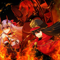 This is a pixiv picture whose title is ☆4アーチャーよく燃える.