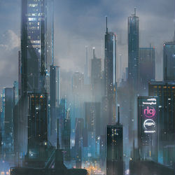 This is a pixiv picture whose title is Sim city 20XX.