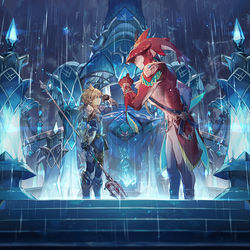 This is a pixiv picture whose title is 光満ちて雨に.