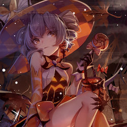 This is a pixiv picture whose title is 黄昏魔女.