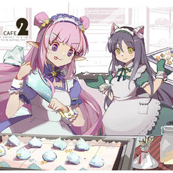 This is a pixiv picture whose title is メイド☆ハツネ ☆シオリ.