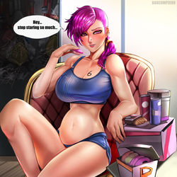 This is a pixiv picture whose title is [Commission] Vi Pregnant.