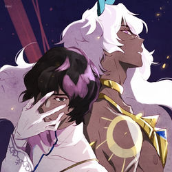 This is a pixiv picture whose title is アルジュナ と  アルジュナ オルタ.