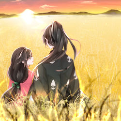 This is a pixiv picture whose title is どろろと百鬼丸.