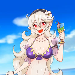 This is a pixiv picture whose title is Kamui with Camilla(commission).