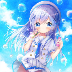 This is a pixiv picture whose title is チノちゃんとしゃぼんだま.