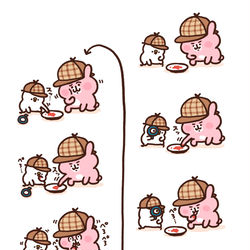 This is a pixiv picture whose title is 探偵.