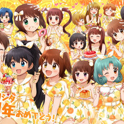 This is a pixiv picture whose title is ミリシタ2周年！.