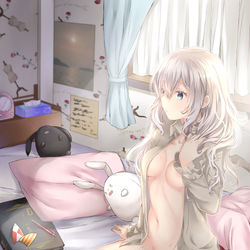 This is a pixiv picture whose title is そして脱いだ鹿島ちゃん.