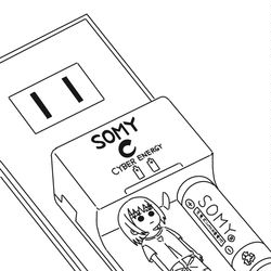 This is a pixiv picture whose title is 充電器.