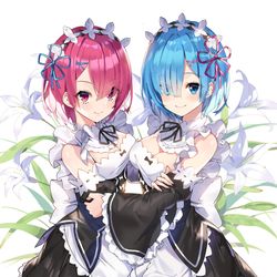 This is a pixiv picture whose title is レムラム.