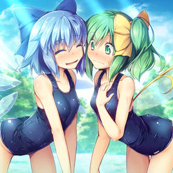 This is a pixiv picture whose title is スク水大チル.