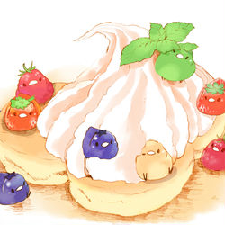 This is a pixiv picture whose title is たっぷりクリームパンケーキ.