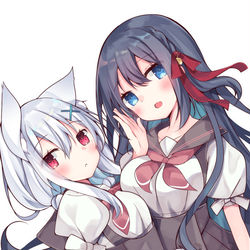 This is a pixiv picture whose title is ねこみみクローバー.
