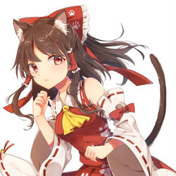 This is a pixiv picture whose title is ねこれいむ.