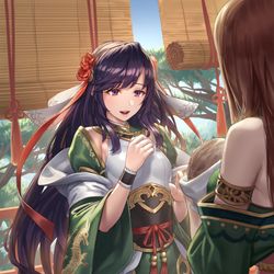 This is a pixiv picture whose title is 【お仕事】戦国大戦TCG 双『糜夫人』.