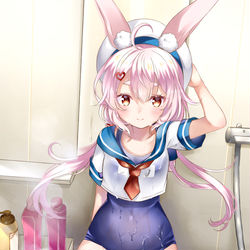 This is a pixiv picture whose title is 6月のうさちゃん.