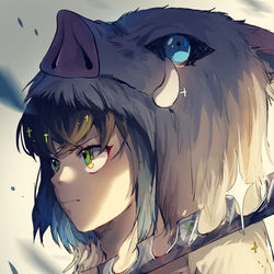 This is a pixiv picture whose title is 🐷🐷.