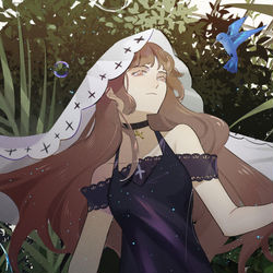 This is a pixiv picture whose title is 鳥籠.