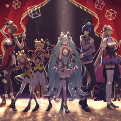 This is a pixiv picture whose title is ボカロ詰め.