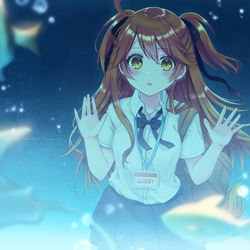 This is a pixiv picture whose title is 海の幽霊／獅子神レオナ.