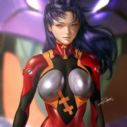 This is a pixiv picture whose title is Misatos Plugsuit.
