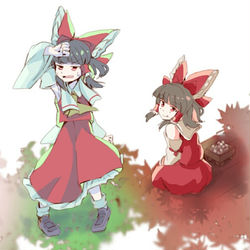 This is a pixiv picture whose title is 春夏秋冬と霊夢さん.