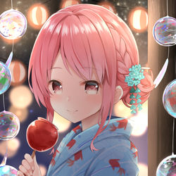 This is a pixiv picture whose title is 夏祭り.