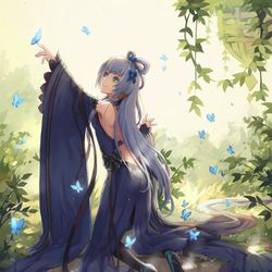 This is a pixiv picture whose title is 洛天依~~无料~.