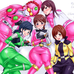 This is a pixiv picture whose title is リュウソウルパパトキュウレンヒロイン集合スペシャル.