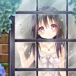 This is a pixiv picture whose title is 雨の日.
