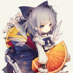This is a pixiv picture whose title is 🍊チルノ.