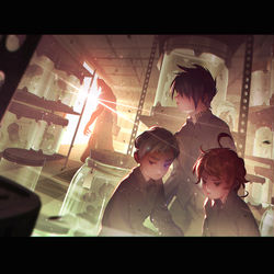 This is a pixiv picture whose title is Hide and Seek.