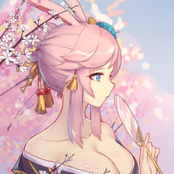 This is a pixiv picture whose title is 八重樱.