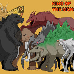 This is a pixiv picture whose title is ゴジラ詰め.