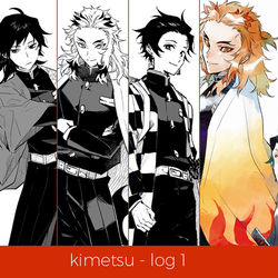 This is a pixiv picture whose title is 鬼滅ログ❶.