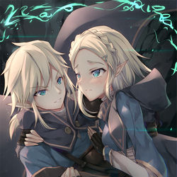 This is a pixiv picture whose title is リンク＆ゼルダ.