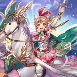 This is a pixiv picture whose title is 【ファイアーエムブレム０】ビックリ！神天馬！ エマ.