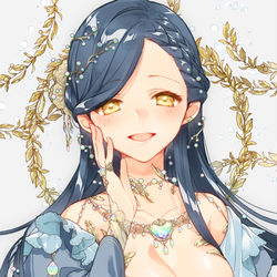 This is a pixiv picture whose title is 女神の微笑み.