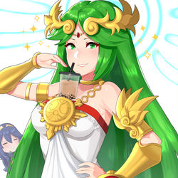 This is a pixiv picture whose title is Palutena's Bubble Tea.