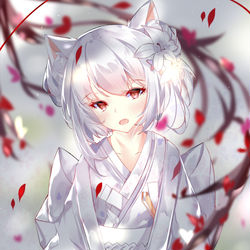 This is a pixiv picture whose title is 雪风.