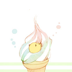 This is a pixiv picture whose title is ソフトクリームの日（だった）.