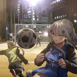 This is a pixiv picture whose title is soccer.