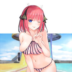 This is a pixiv picture whose title is 二乃水着.