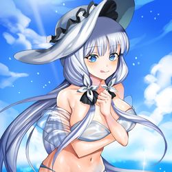 This is a pixiv picture whose title is 水着イラストリアス.