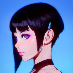 This is a pixiv picture whose title is Cyber Hunter's Zero fan art.