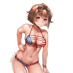 This is a pixiv picture whose title is 4th of July Grizzly.