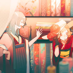 This is a pixiv picture whose title is 都鳥裁縫店.