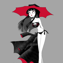 This is a pixiv picture whose title is ゴシックビキニ.